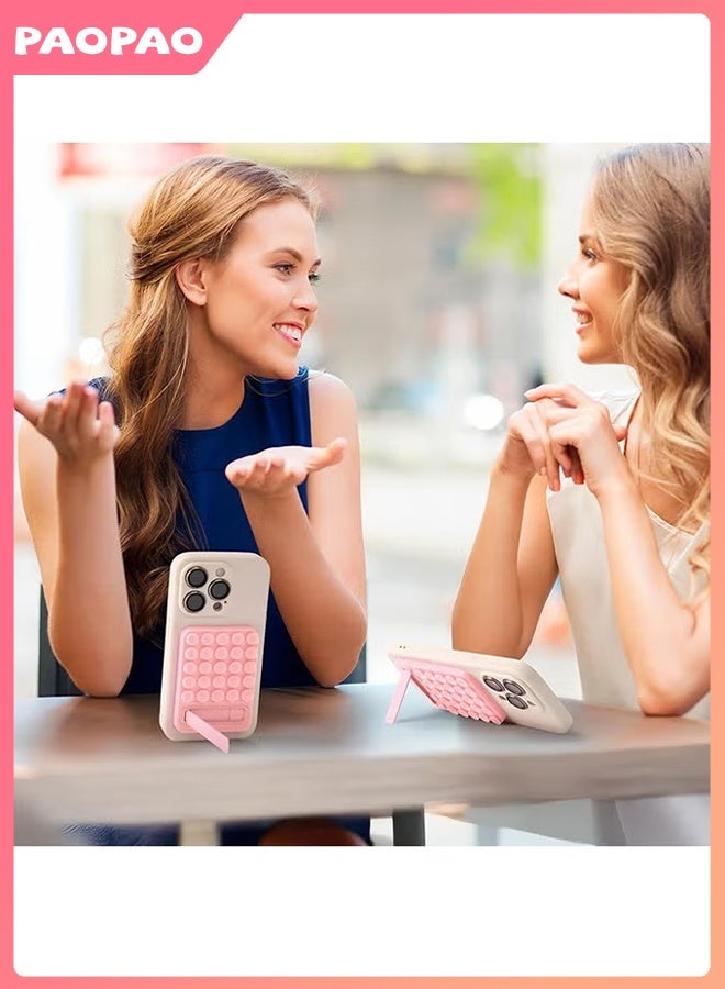 باو باو مسكة هاتف لاصقة من السيليكون 2 في 1، تجمع بين كأس شفط قوية وقاعدة متينة مناسبة لأي طراز هاتف، توفر خيارات تثبيت متعددة لالتقاط الصور الذاتية وتسجيل فيديوهات تيك توك، خفيفة الوزن (زهري خوخي) - Image 5
